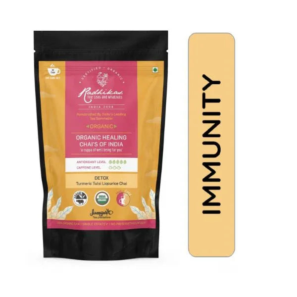 Detox Turmeric Tulsi Liqourice Chai | Assam CTC Chai | (50 gm) Makes 20 Cups - Orgoshops