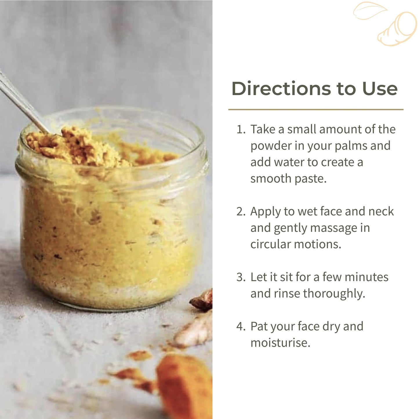 Ecotyl Ubtan Face Wash Powder | 100% Natural Gentle Cleanser - 80g - Orgoshops