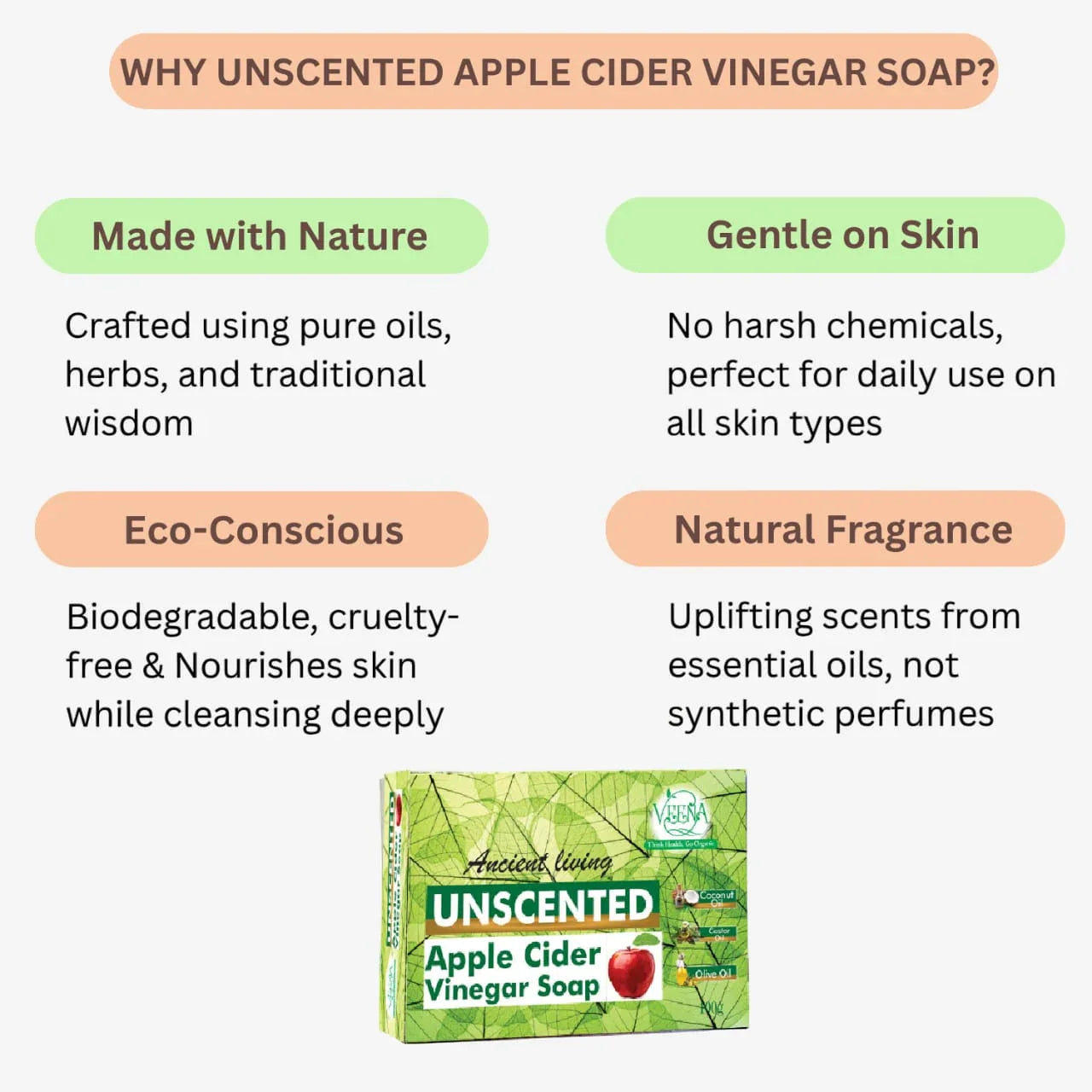 Veena Unscented - 100 g ( Pack of 3 ) - Orgoshops