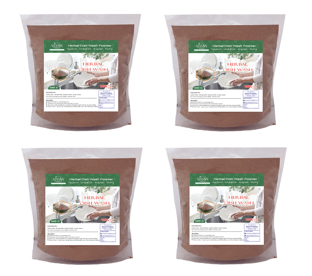 Veena : dish wash powder - 500g ( Pack of 4 )