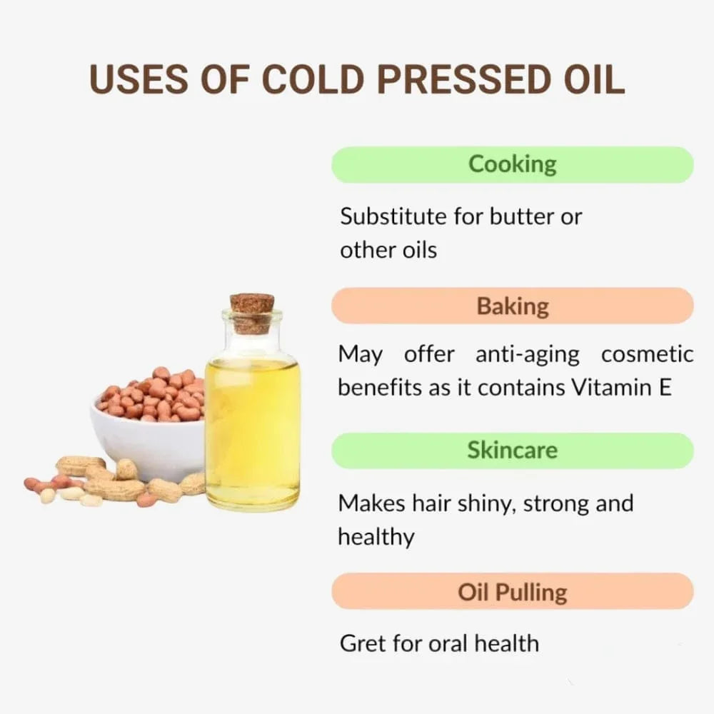 Orgo Grand Wood Cold Pressed Groundnut Oil - 1 kg - Orgoshops