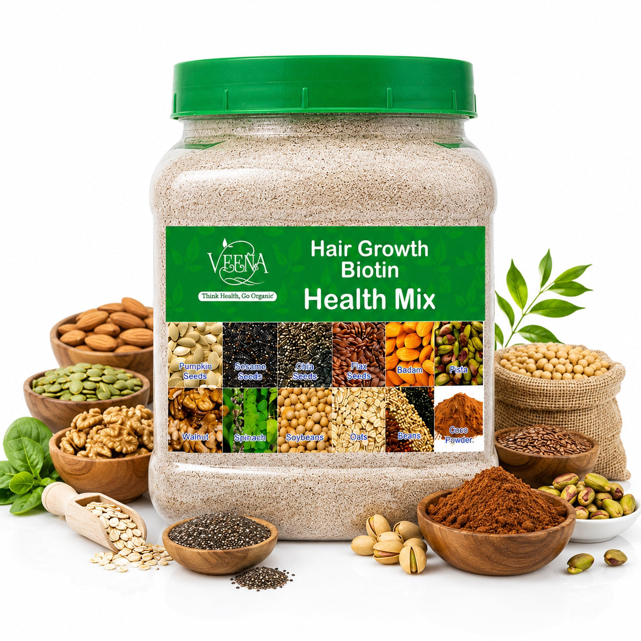 Veena Hair Growth Biotin Health Mix Powder - 200g