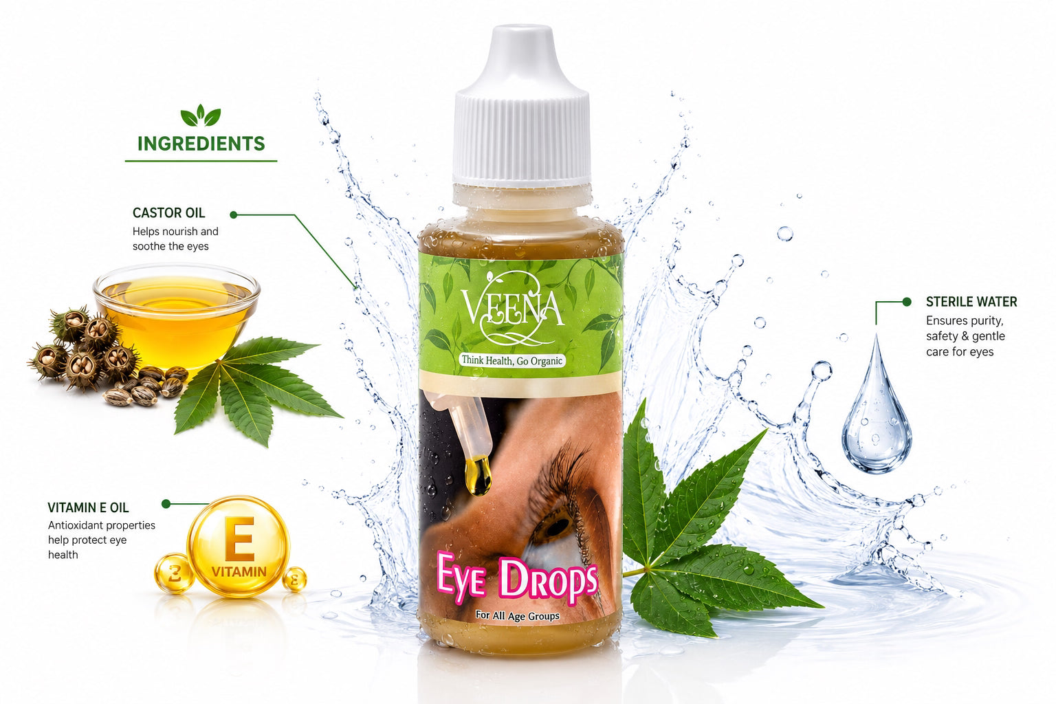 Veena : Products Eye Drop Oil - 30ml ( Pack of 2 )