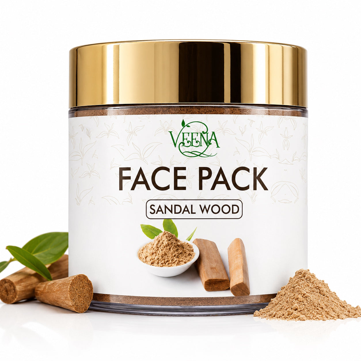 Veena Sandalwood Face Pack Powder - 40g ( pack of 2 )