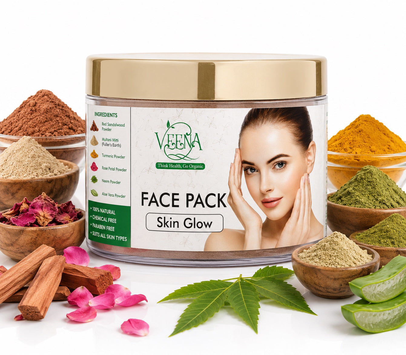 Veena Skin Glow Face Pack - 50g