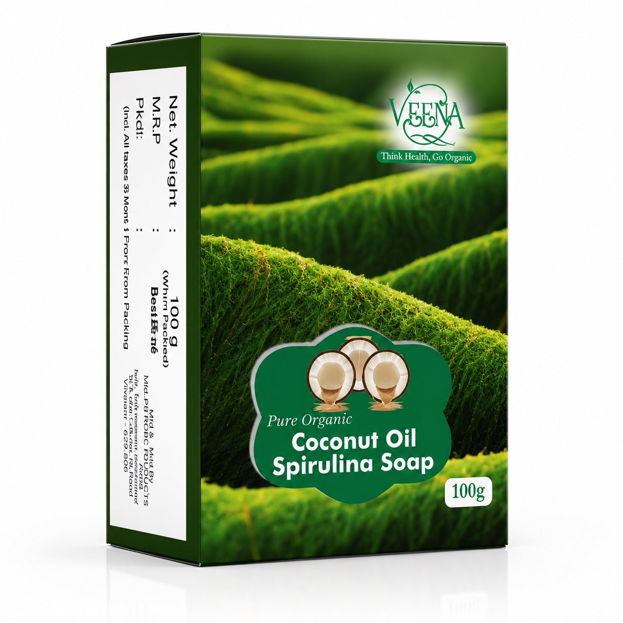 Veena Spirulina Soap - 100 g ( Pack of 3)
