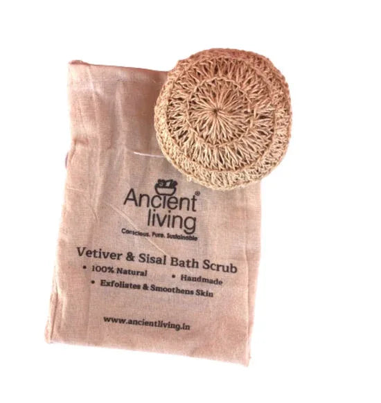 Ancient Living Vetiver and Sisal Bath Scrub - Orgoshops