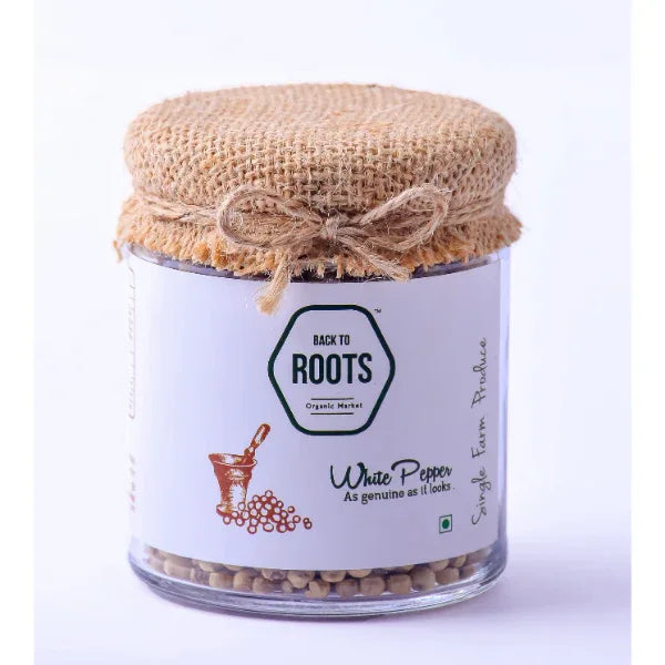 Back to Roots : White Pepper / Sabut Safed Mirch - 100g - Orgoshops
