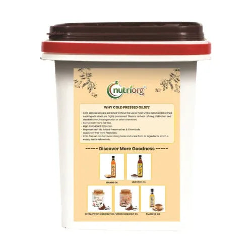 Nutriorgo Certified Organic Groundnut Oil - 5ltr - Orgoshops