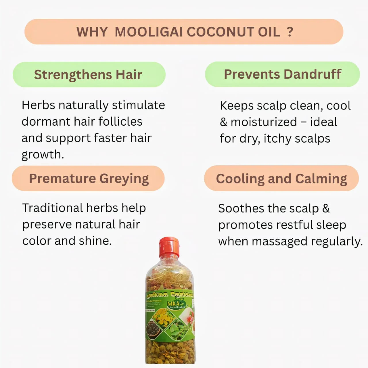 MKA Herbal Thengai Ennai / Coconut Oil - 70 g (Pack of 2) - Orgoshops