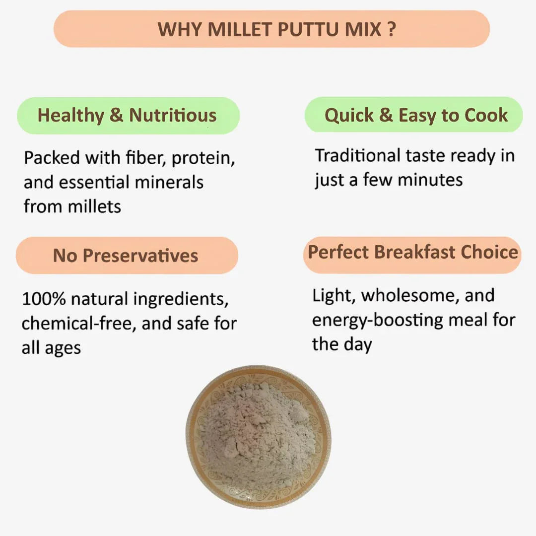 Shree Home Food Millet Puttu Mix - Orgoshops