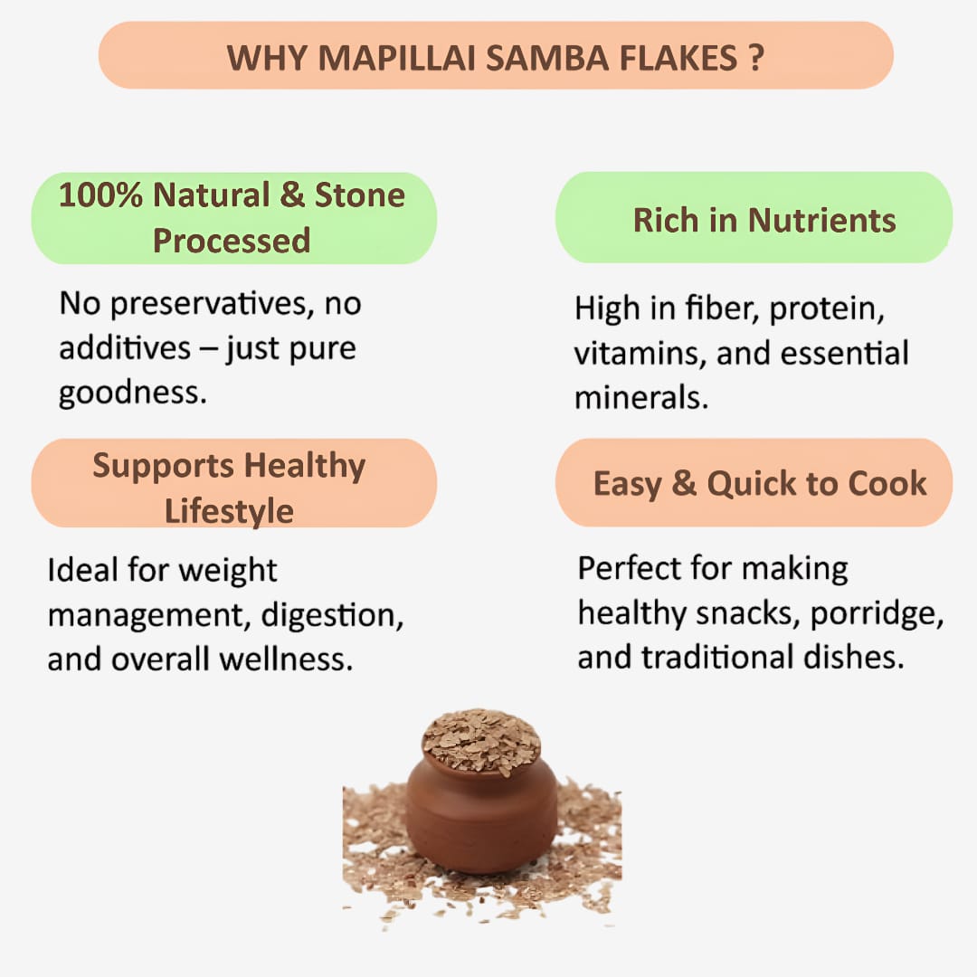 Shree Home Food Mapillai Samba Flakes / Mapillai Samba Aval - 500 g