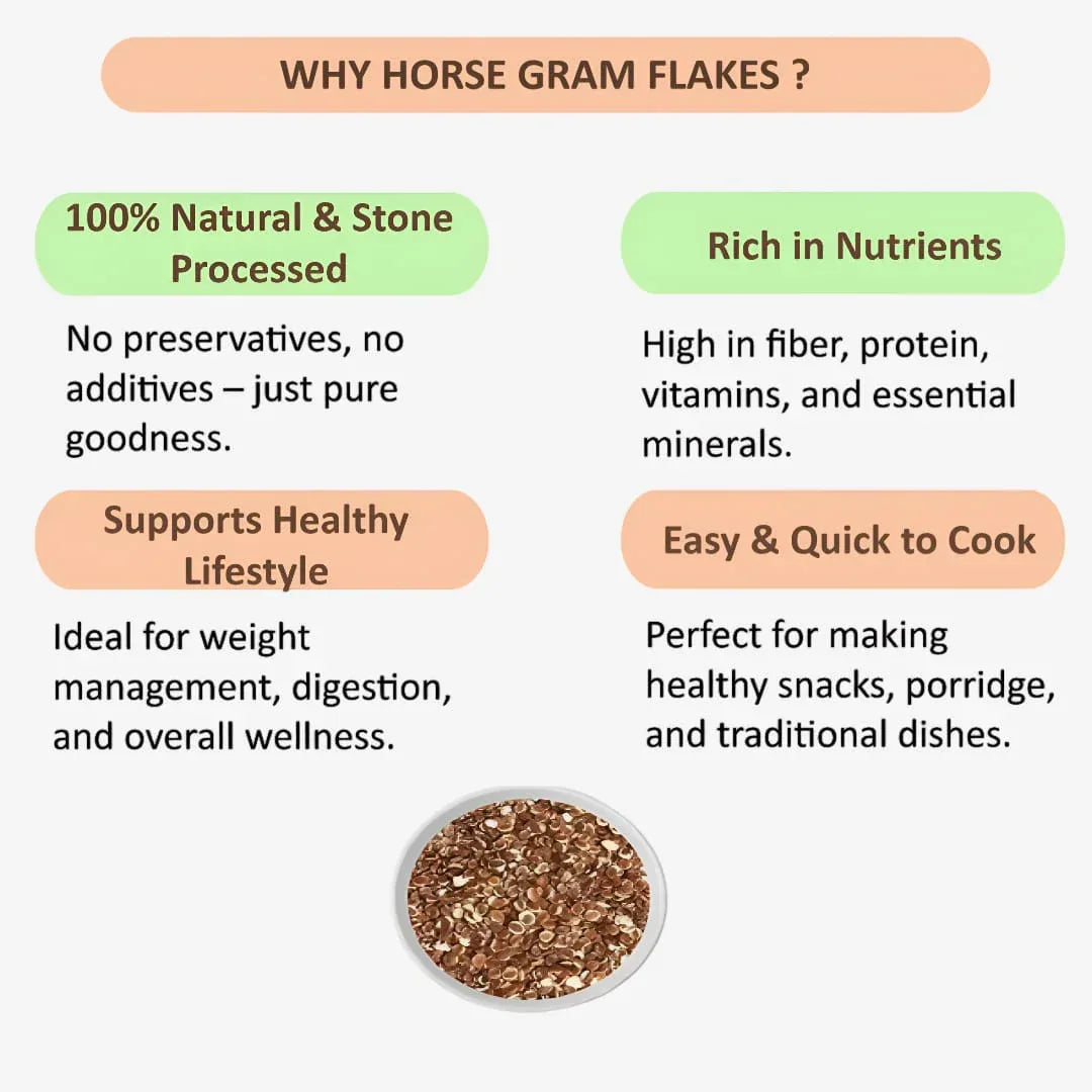 Shree Home Food Horse Gram Flakes / Kollu Aval- 500 g - Orgoshops