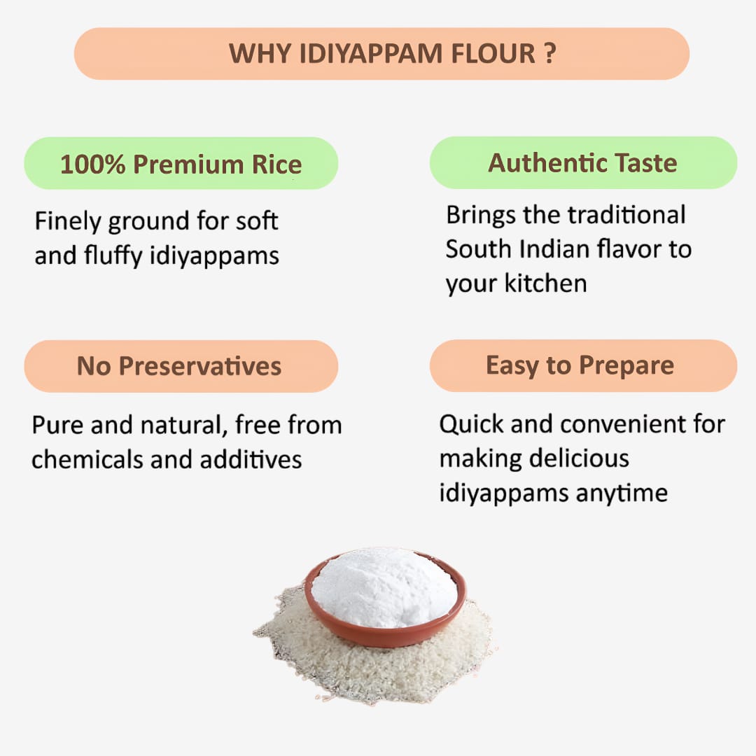 Shree Home Food Idiyappam Flour / Rice Flour - 1 kg