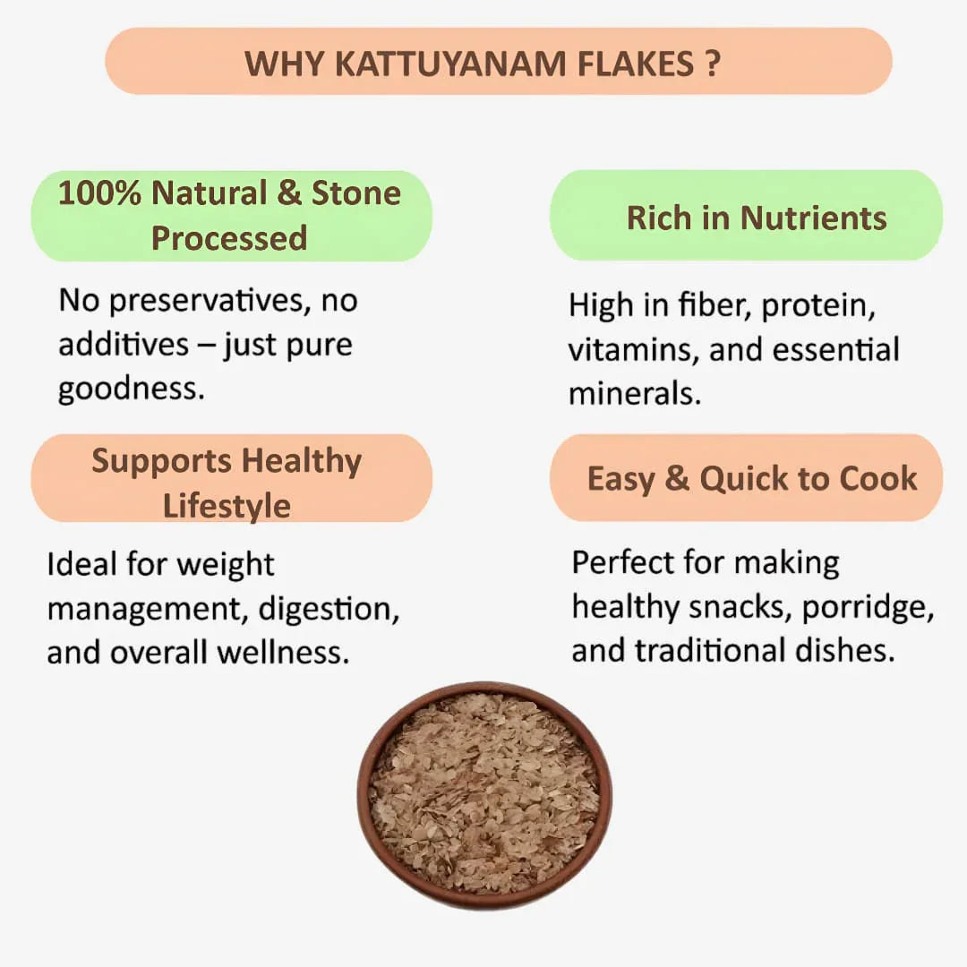 Shree Home Food Kattuyanam Flakes / Kattuyanam Aval - 500 g - Orgoshops