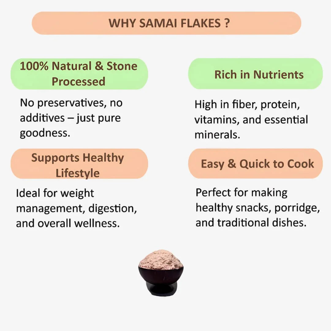 Shree Home Food Little Millet Flakes / Samai Aval - 500 g - Orgoshops