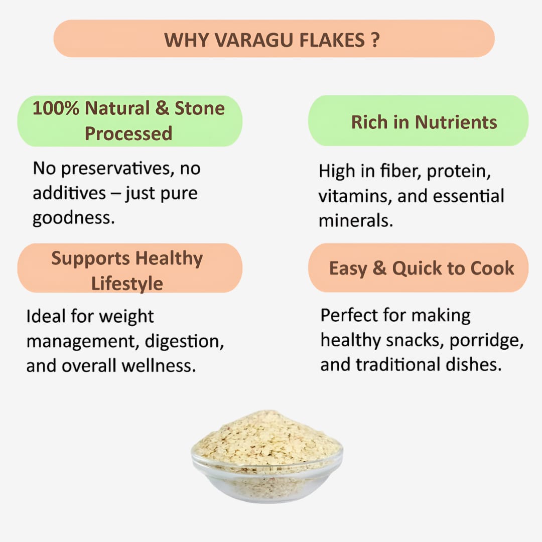 Shree Home Food Kodo Millet Flakes / Varagu Aval - 500 g