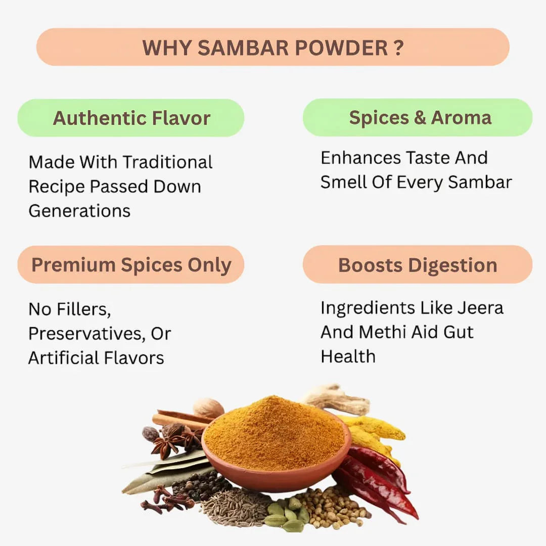Shree Home Food Sambar Powder - 250 g - Orgoshops