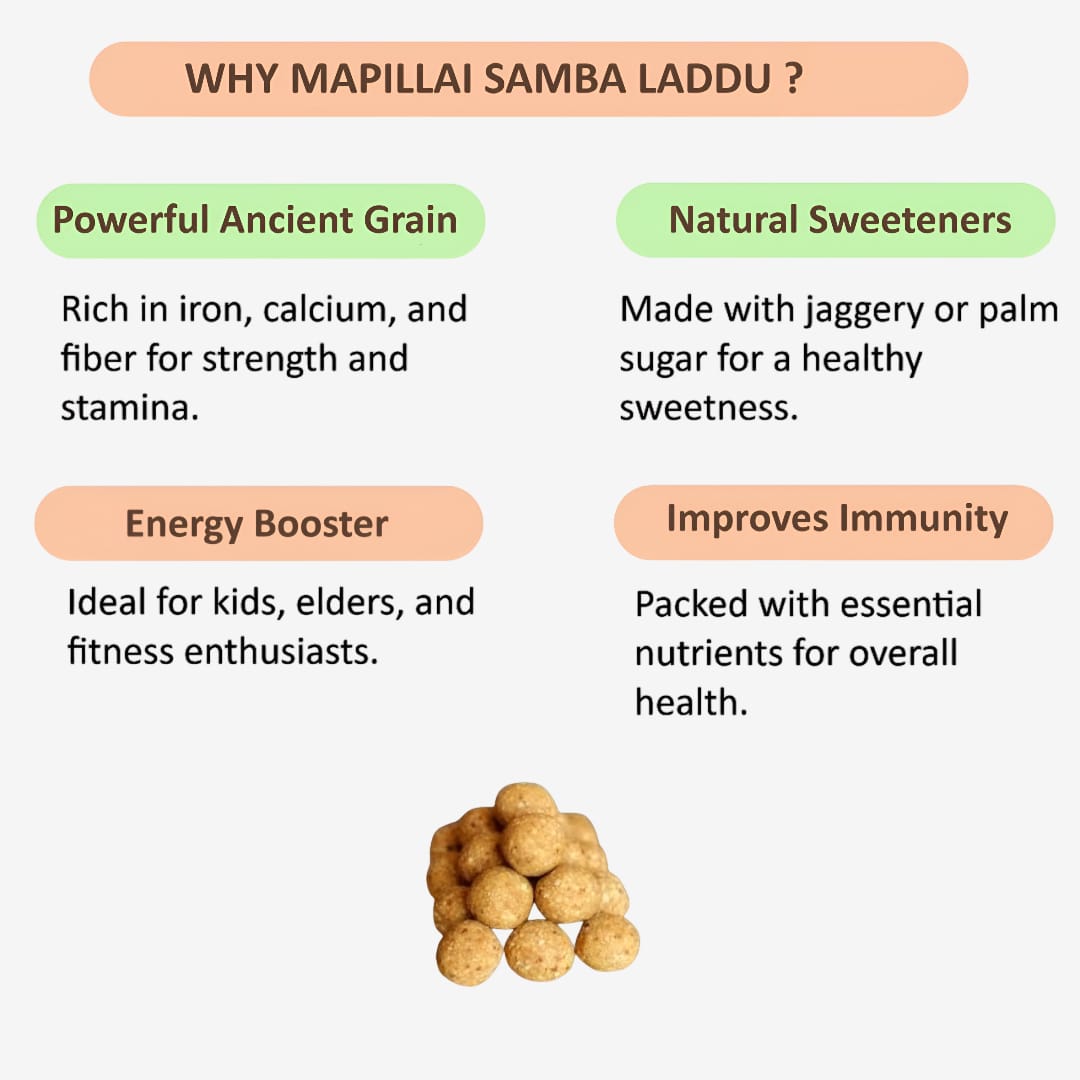 Kvb Foods Bride Groom Laddu | Mapillai Samba Laddu - 9 Pcs (175 g - Pack of 2)