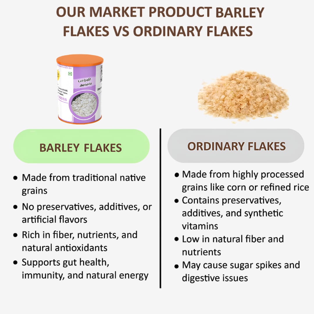 Shree Home Food Barley Flakes / Barley Aval - 500 g