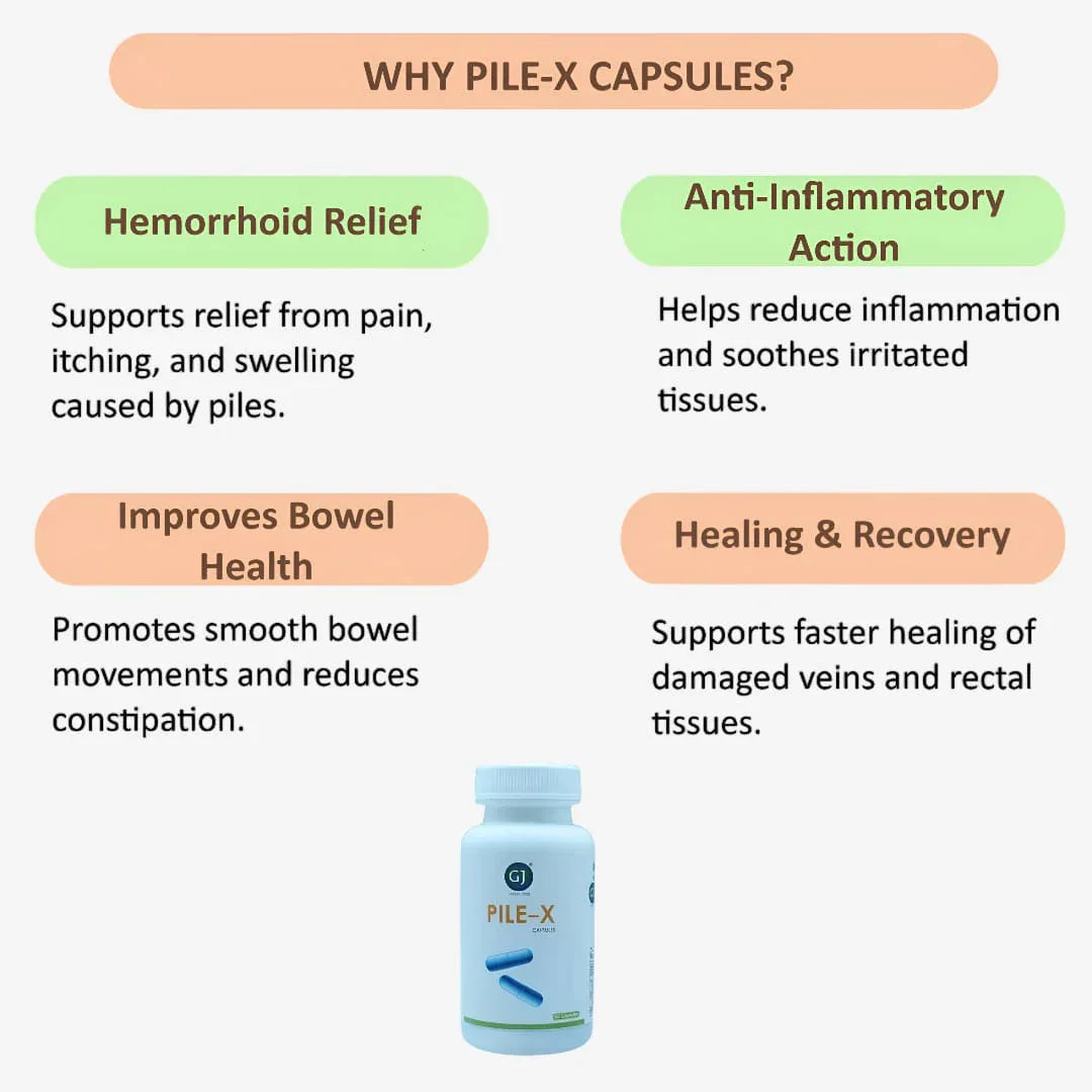 Gj Global Pile - X Capsules - 50 Capsules (500 mg) - Orgoshops