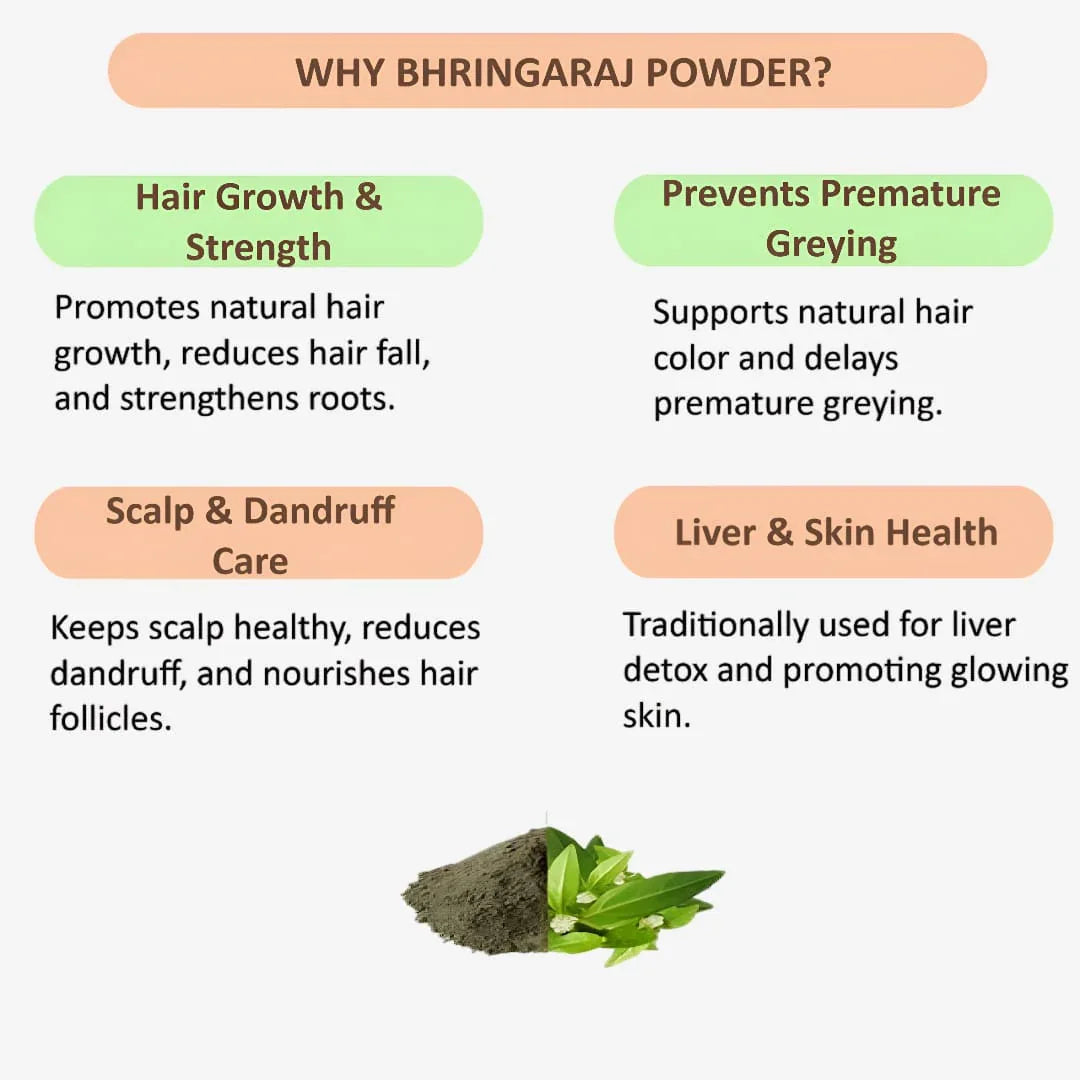 Gj Global Bhringaraj Powder | Karisalankanni Powder - 50 g - Orgoshops