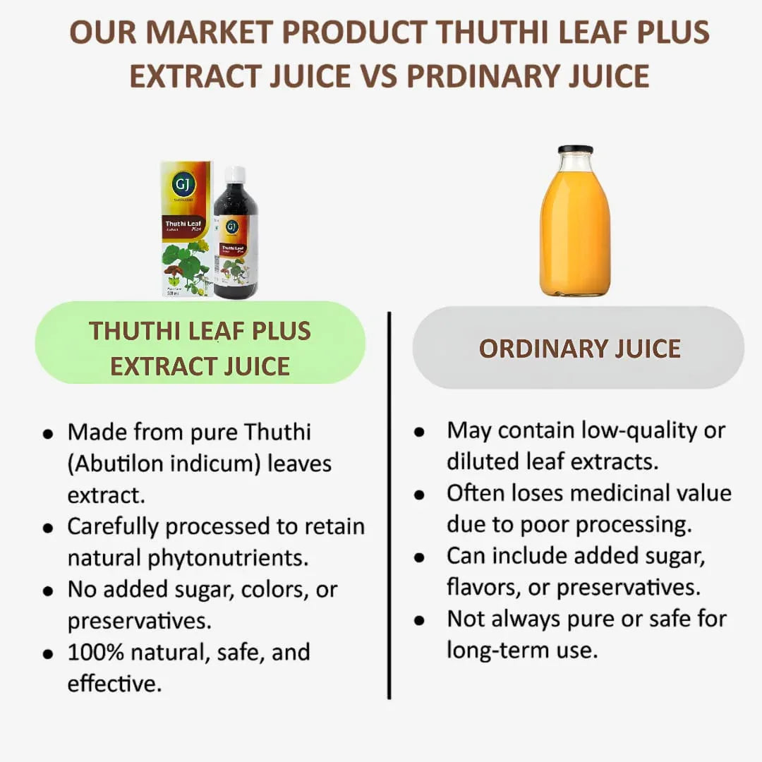 Gj Global Thuthi Leaf Plus Extract Juice ( Piles Care ) - 500 ml - Orgoshops