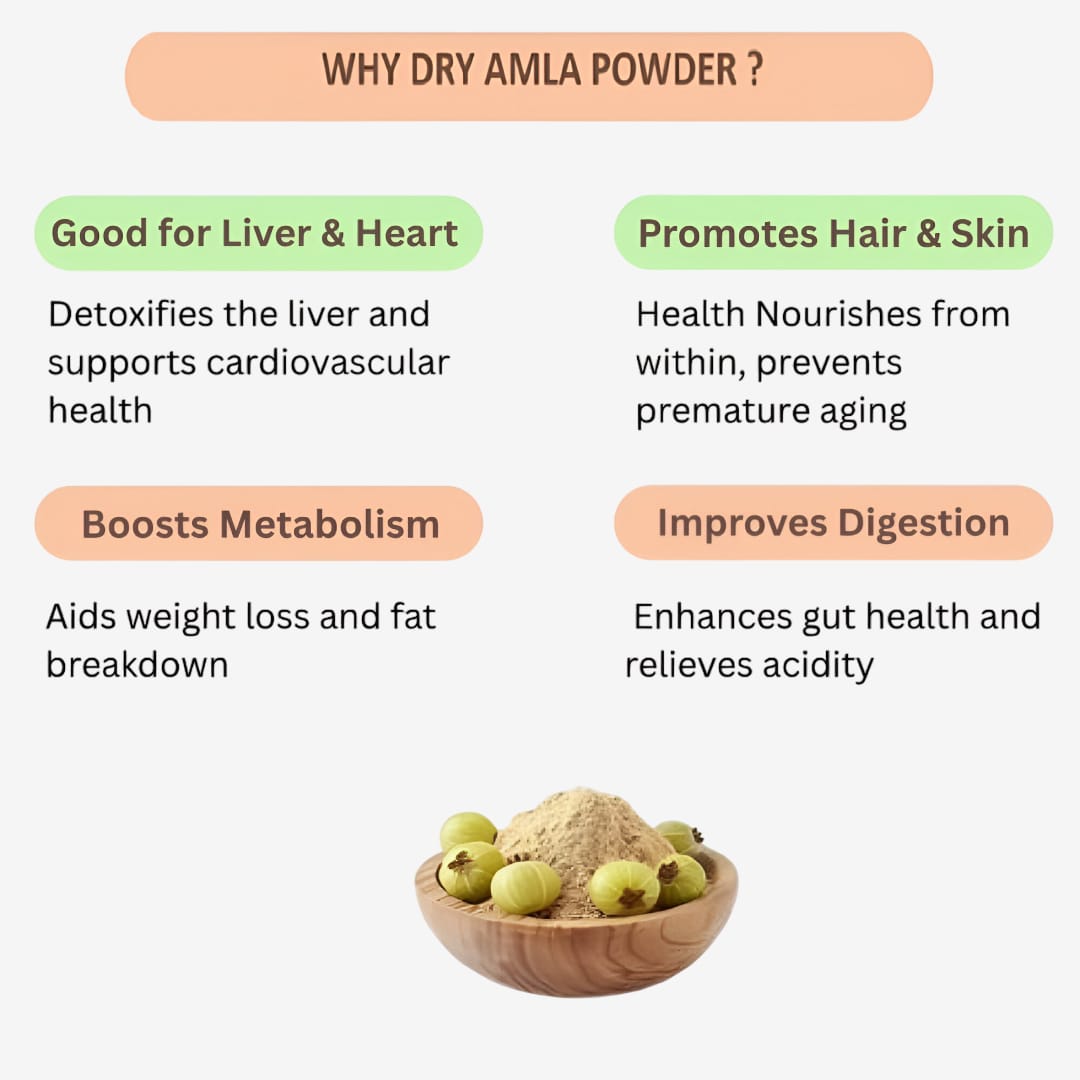 Gj Global Dry Amla Powder | Nellikkai Powder - 50 mg
