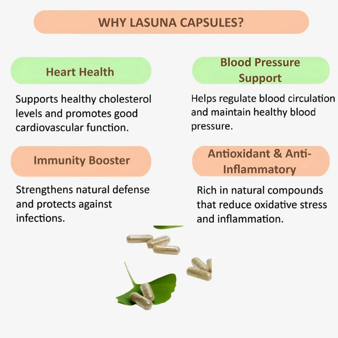 Gj Global Lasuna Capsules - 50 Capsules (500 mg) - Orgoshops