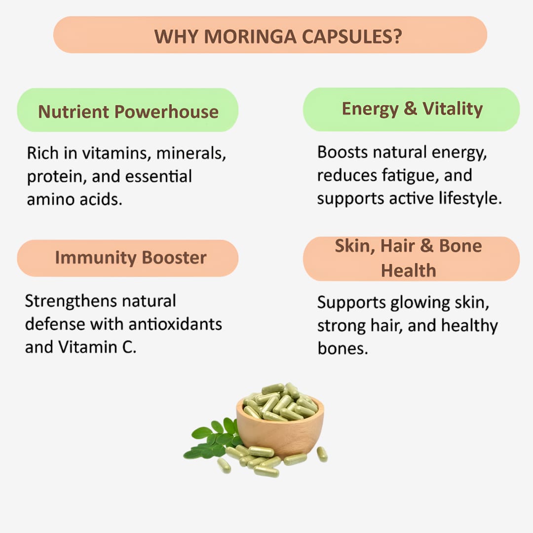 Gj Global Moringa Capsules - 50 Capsules (500 mg)