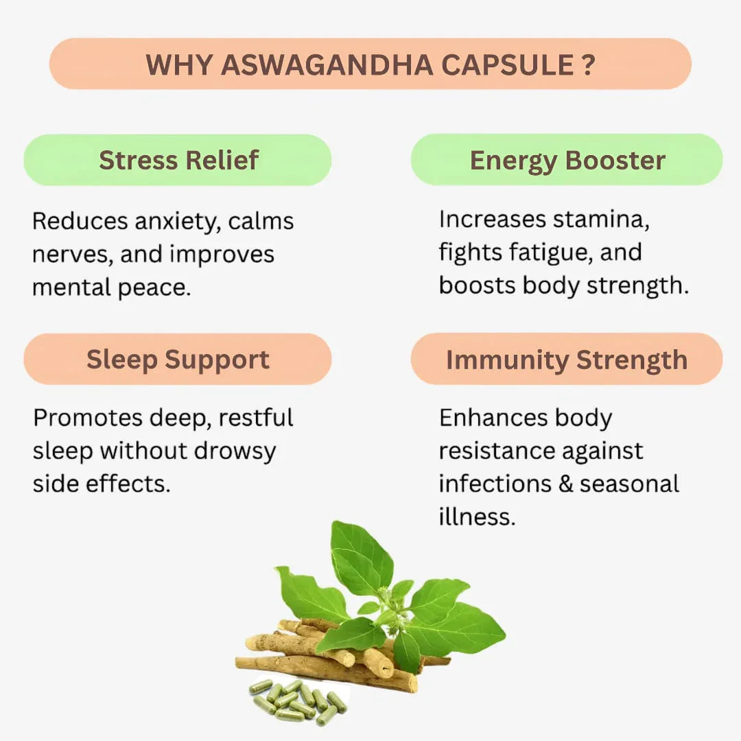 Gj Global Aswagandha Capsules - 50 Capsules - Orgoshops