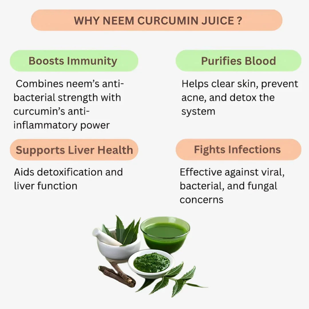 GJ Global Herbs Neem Curcumin Syrup - 500 ml - Orgoshops
