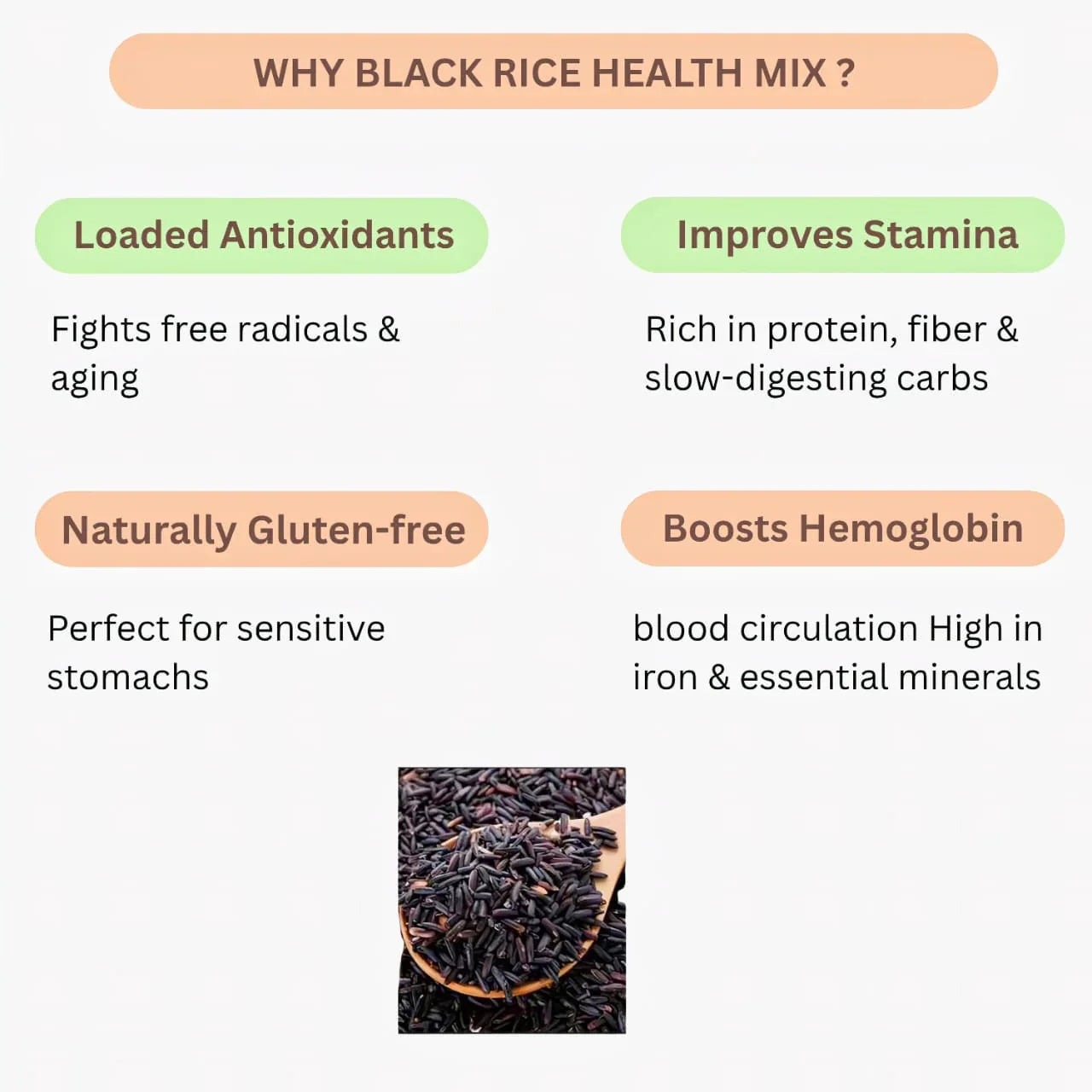 Roohi Black Rice / Kavuni Health Mix - 250 gram - Orgoshops