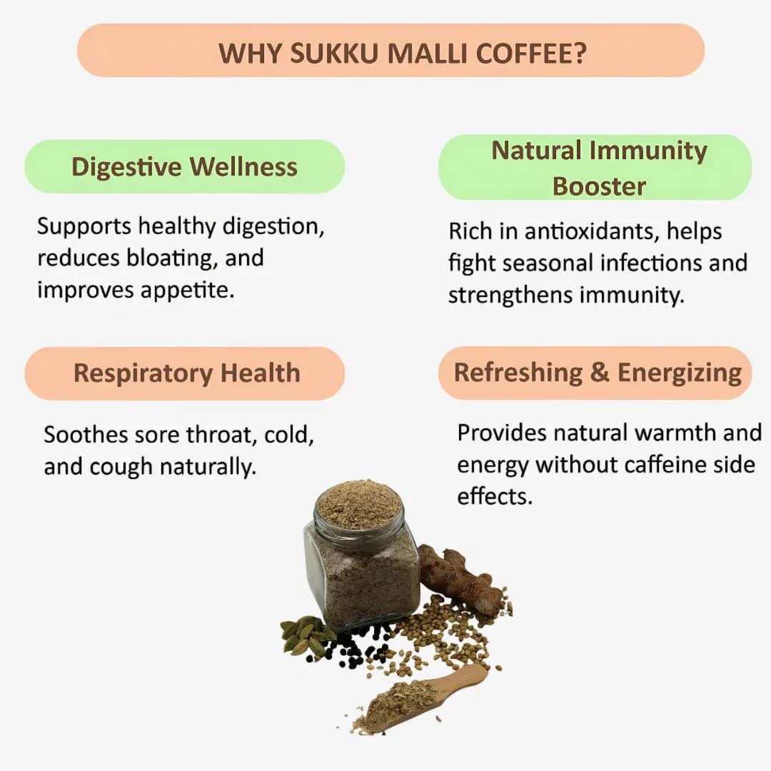 Dhaanyas Sukku Malli Coffee - 50 Gms - (Pack of 2) - Orgoshops