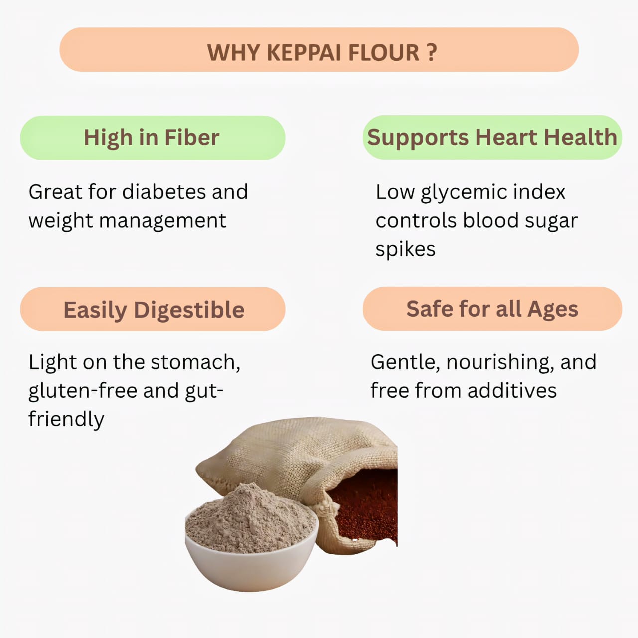 Dhaanyas Keppai Flour - 450 Gms (Pack of 3)