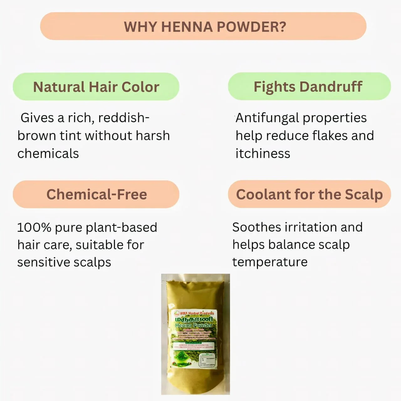 MKA Herbal Henna Powder - 100 g (Pack of 2) - Orgoshops