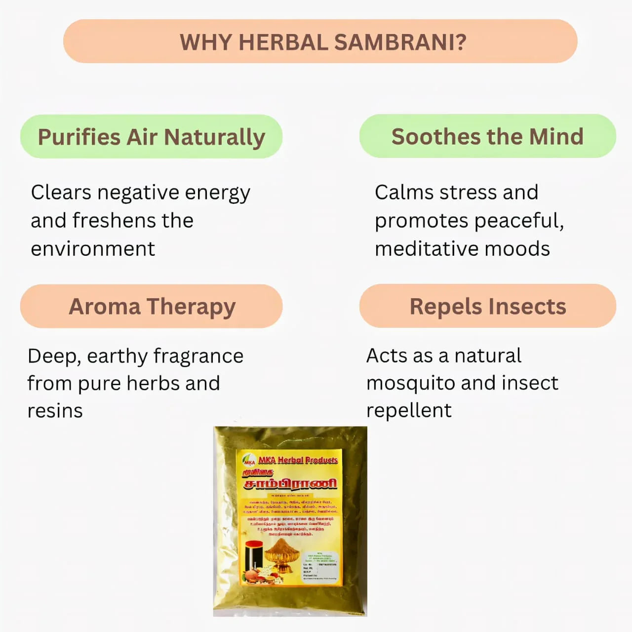 MKA Herbal Sambrani Products - 100 g (Pack of 2) - Orgoshops