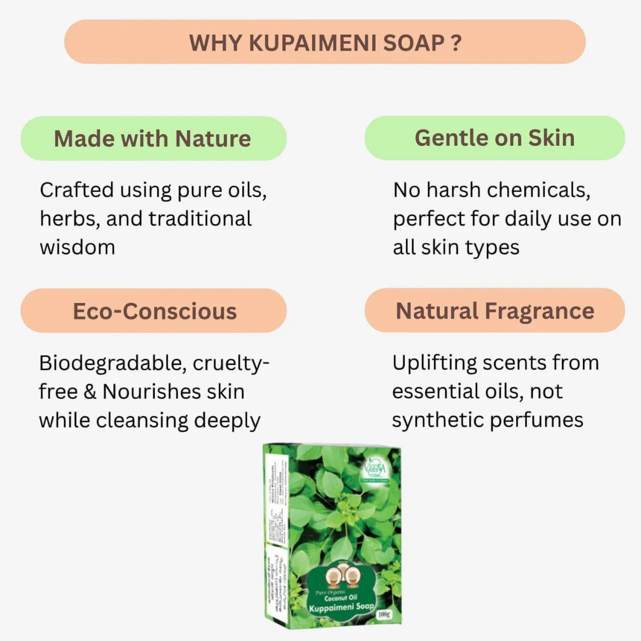Veena Kupaimeni Soap - 100g ( Pack of 2 ) - Orgoshops
