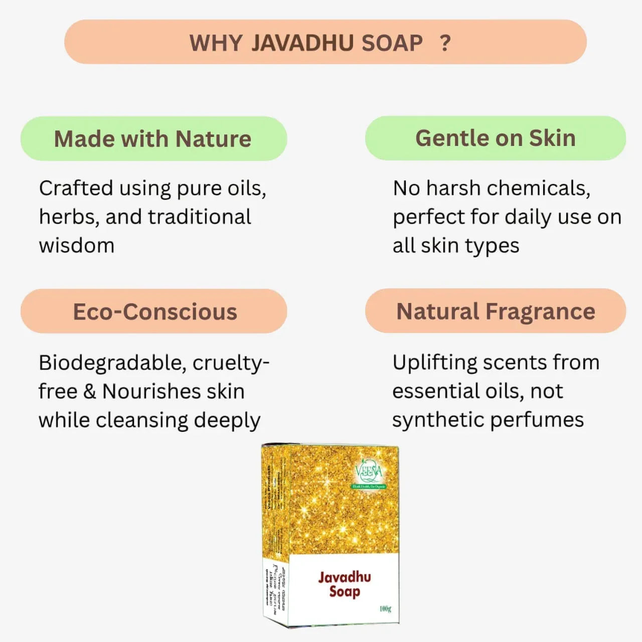 Veena Javadhu Soap 100g - Orgoshops