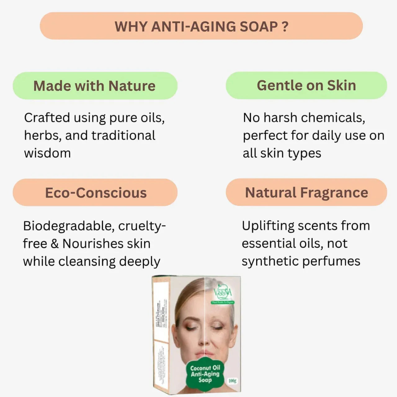 Veena Anti Aging Soap - 100g ( Pack of 2 ) - Orgoshops