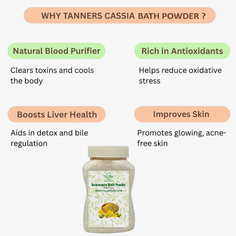 Veena Tanners Cassia Senna Auriculata ( Avarampoo Bath Powder ) - 250g - Orgoshops