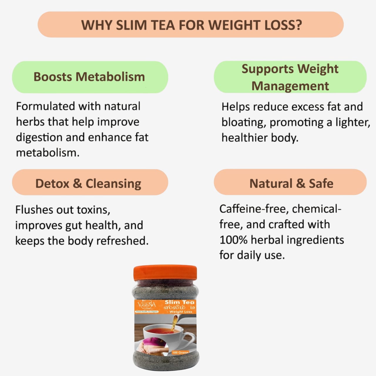 Veena Slim Tea For Weight Loss - 100 g ( Pack of 2 )