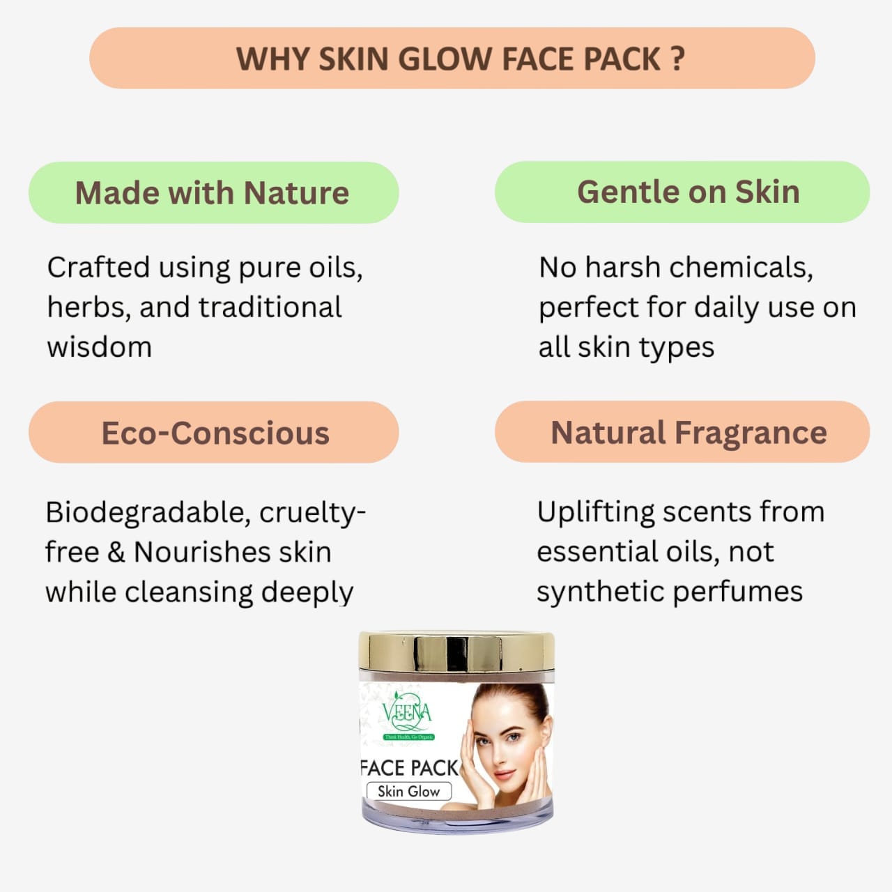 Veena Skin Glow Face Pack - 50g