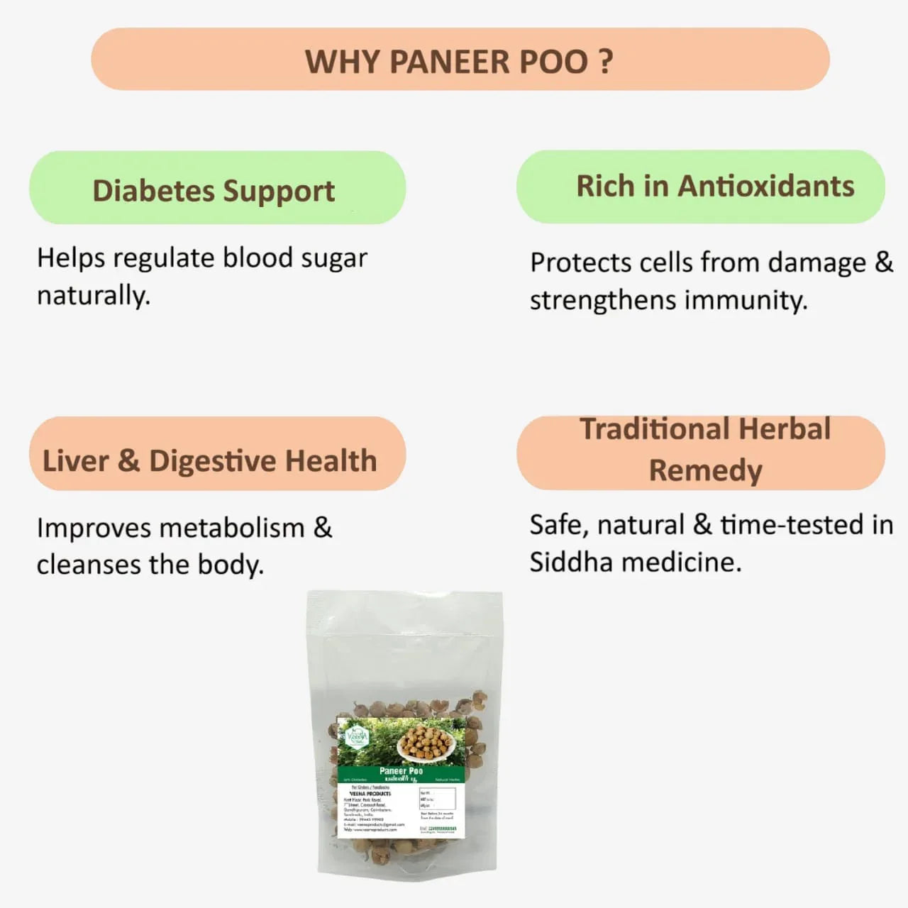 Veena Paneer Poo - 100g ( Pack of 2 ) - Orgoshops