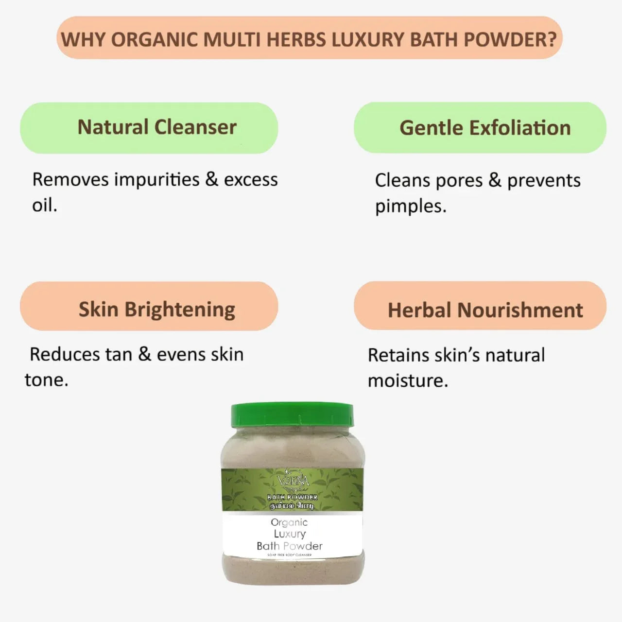 Veena Organic Luxury Multi Herbs Bath Powder - 250g - Orgoshops