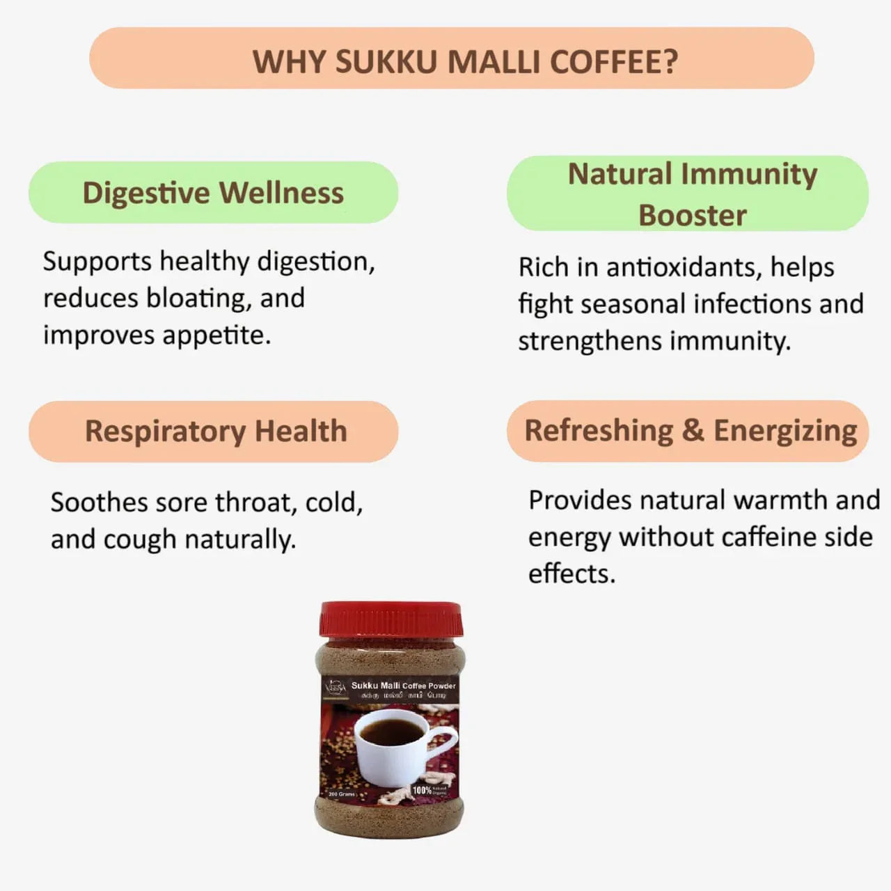 Veena Sukku Malli Coffee - 200g ( Pack of 2 ) - Orgoshops