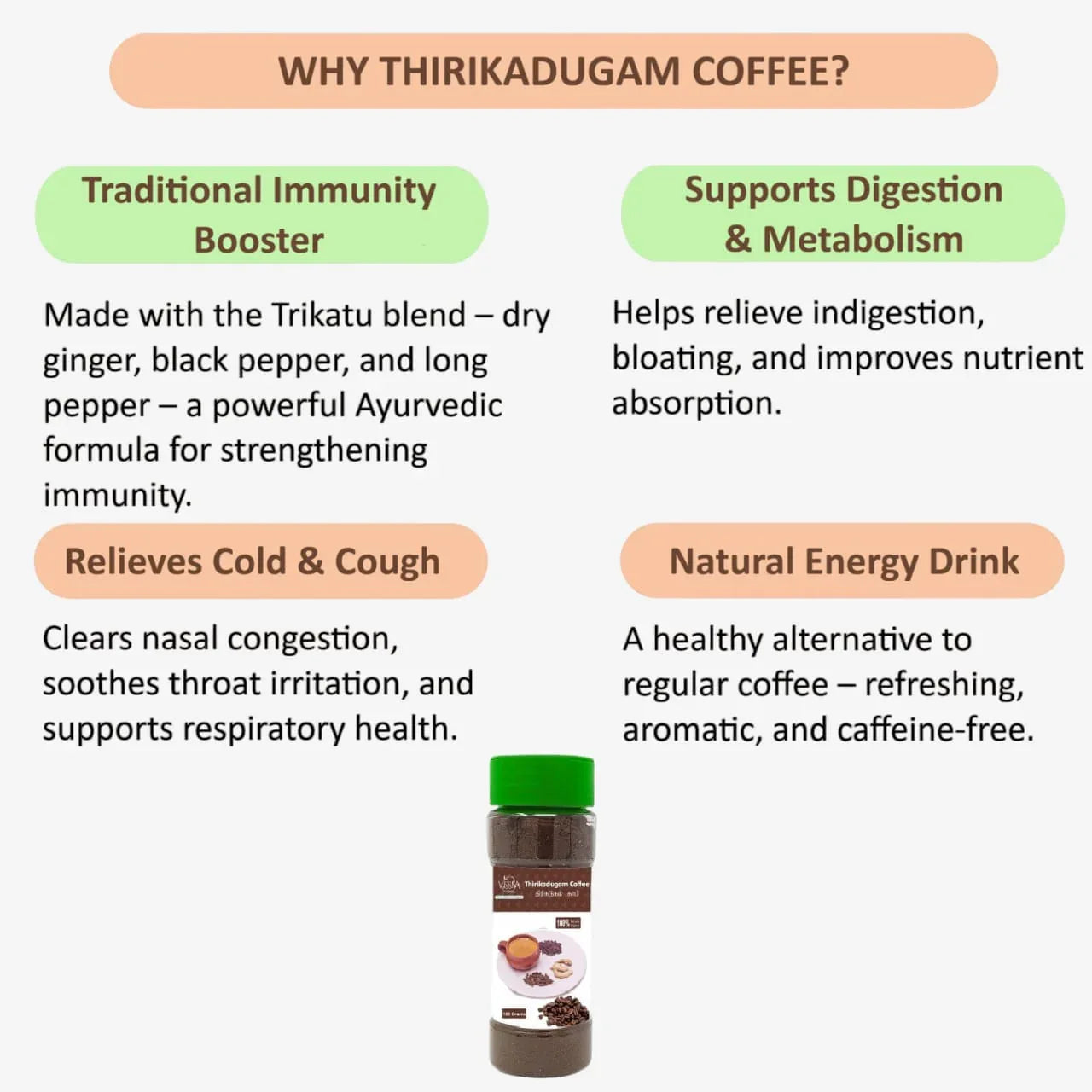 Veena Thirikadgam Coffee - 100g ( Pack of 2) - Orgoshops