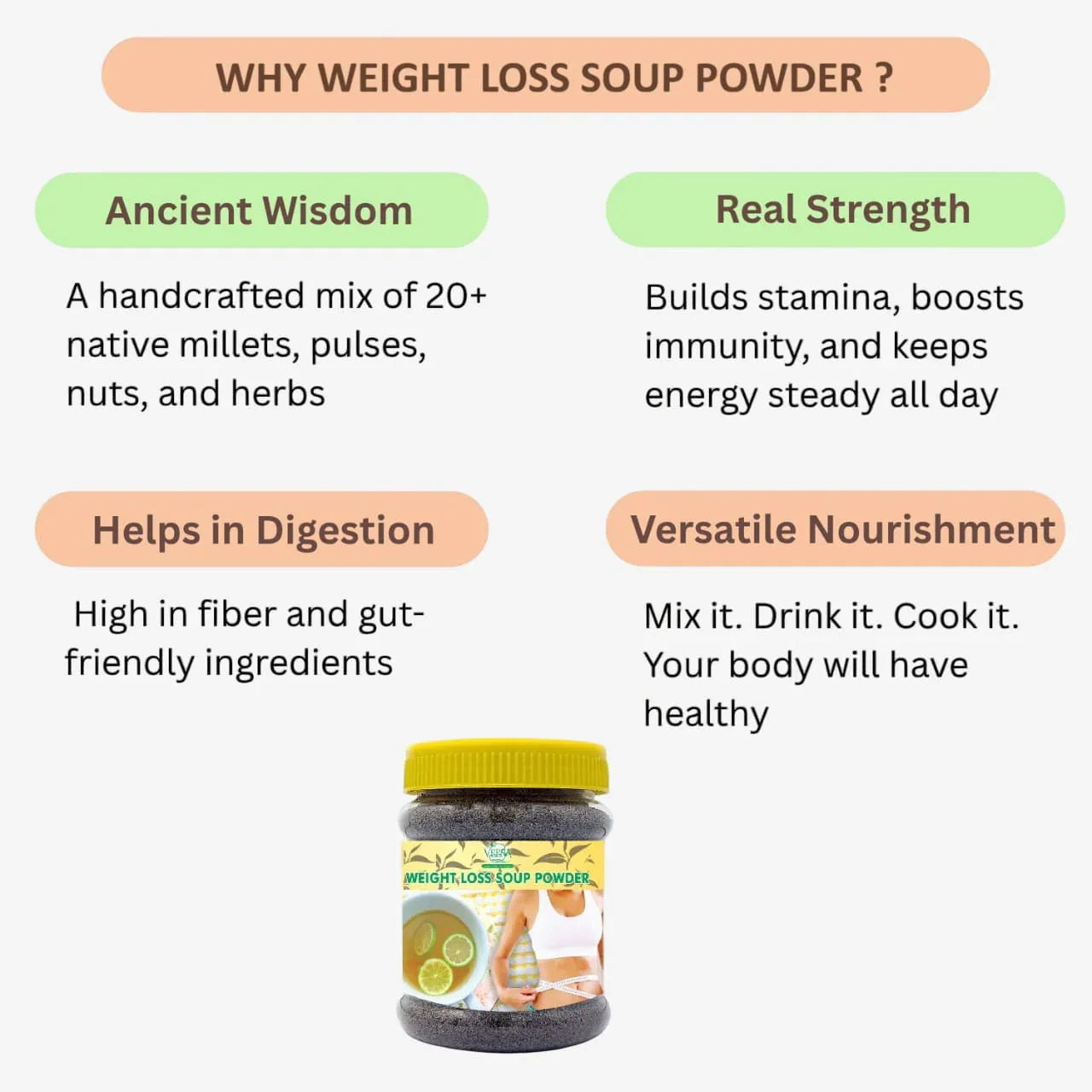 Veena Weightloss Soup Powder - 150g - Orgoshops
