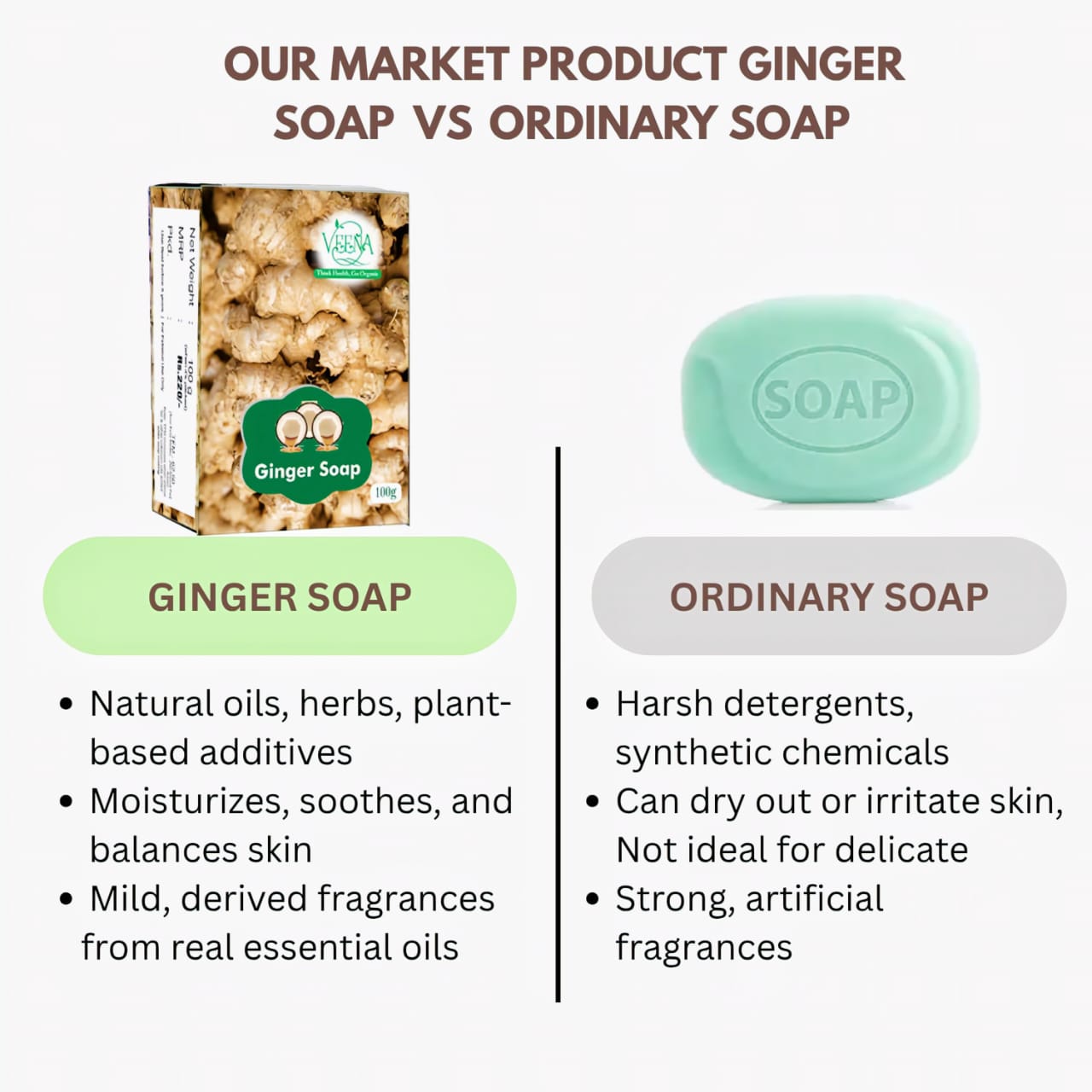 Veena Ginger Soap - 100g