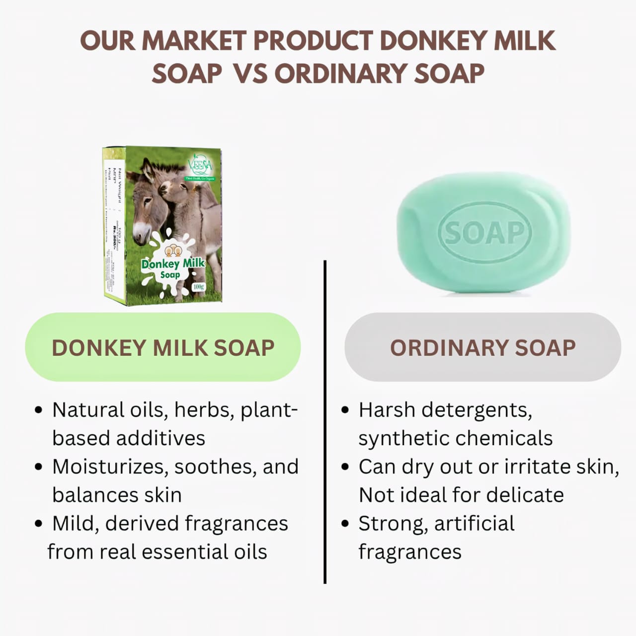 Veena Donkey Milk Soap - 100g